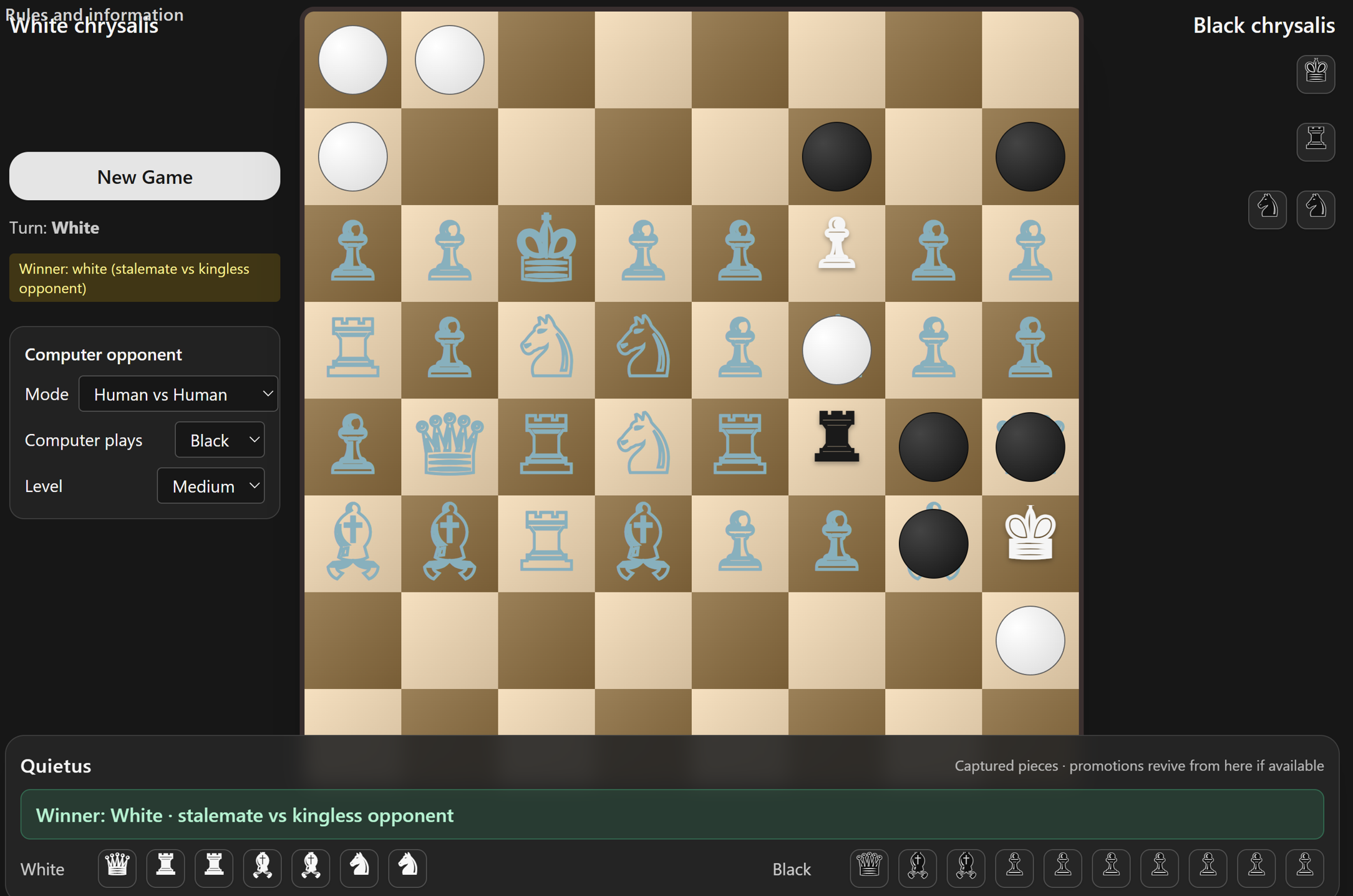 50 Move Rule Example Kafka Chess | Game rules | The Chess Variant Pages